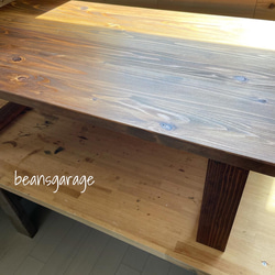 しっかりした厚みの無垢天板 ローテーブル 90×50 国産杉 カフェテーブル コーヒーテーブル リビングテーブル 10枚目の画像