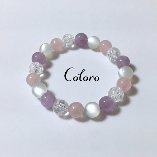 パステルラベンダーピンクアメジストムーン水晶