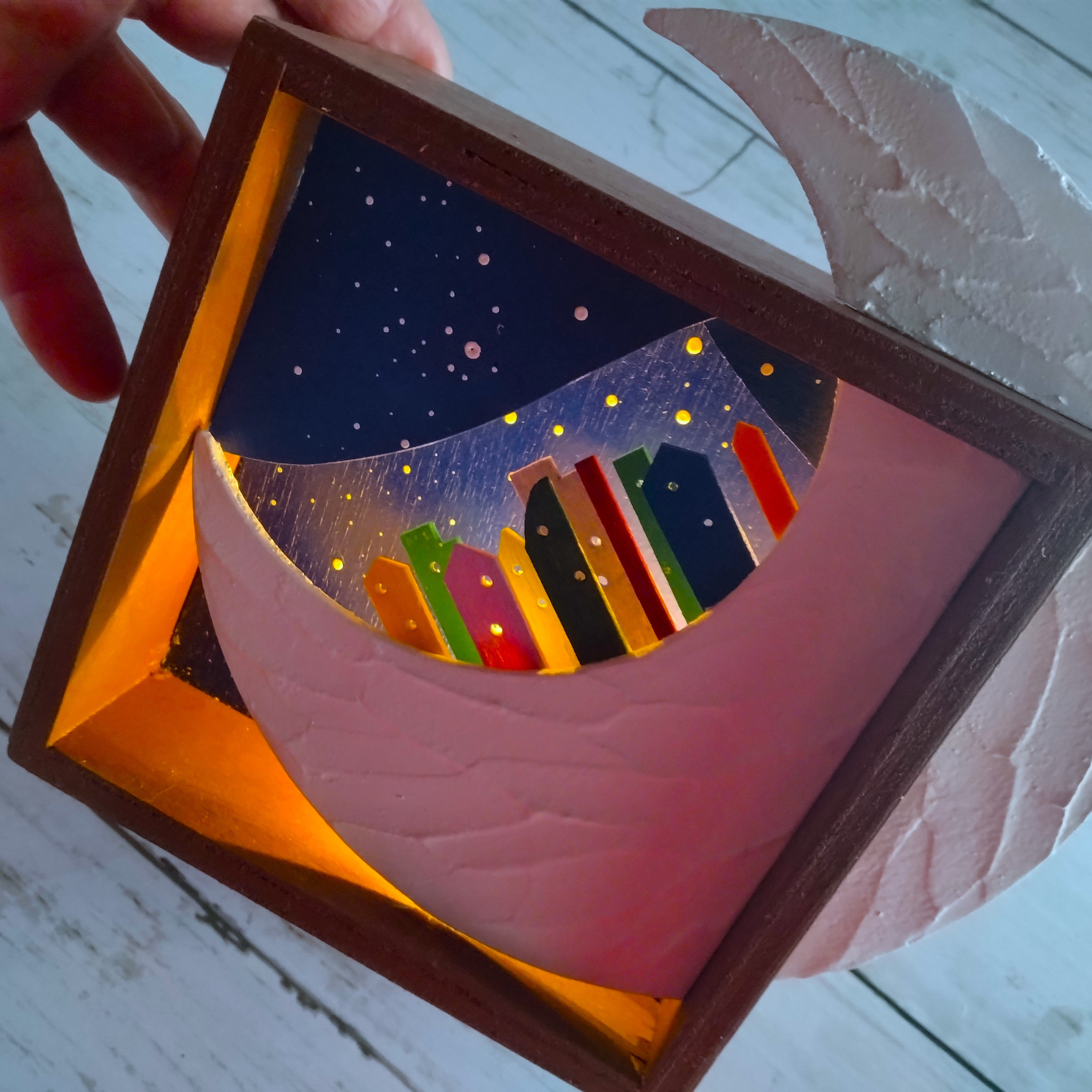 ★再販です★小函月夜～月と街あかりのオブジェ