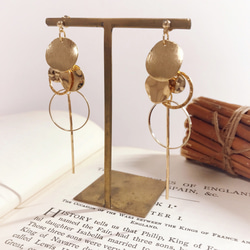 *coco vanilla* gold circle ピアス(イヤリング)* 5枚目の画像