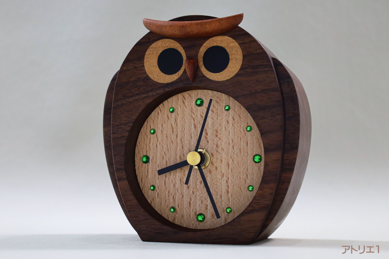 ふくろうの置き時計【クオーツ時計】