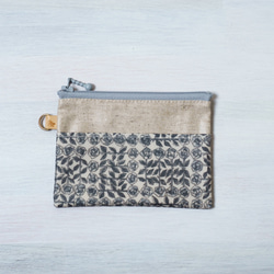 カードポーチ　リバティ Sleeping Rose（スリーピング・ローズ）グレー 2枚目の画像