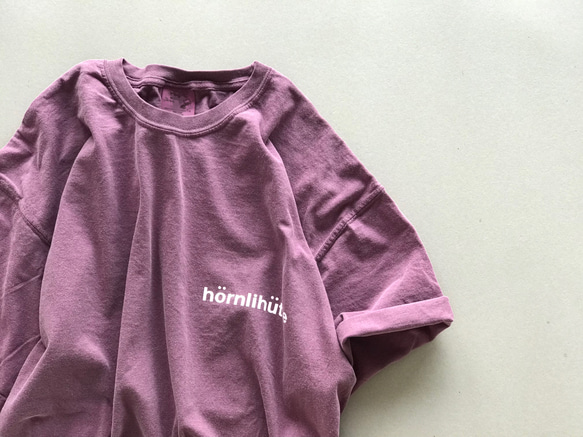 ヴィンテージライク オーバーシルエット半袖Tシャツ / hornlihutte / ラズベリー 10枚目の画像