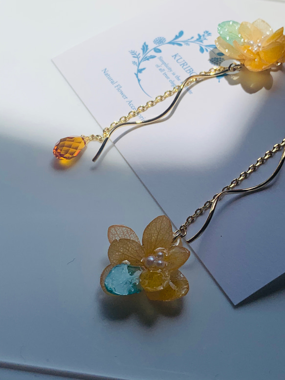 秋季新品：桂花色耳環 第4張的照片