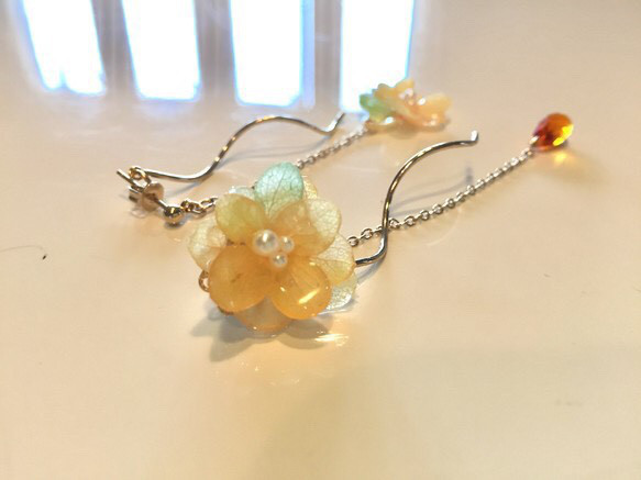 秋季新品：桂花色耳環 第6張的照片