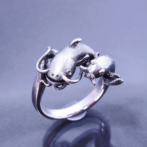 ナマズとドジョウのシルバーリング 指輪・リング GINNEZU 通販