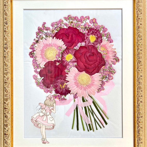 あの時の感動そのままに、ブーケを押し花額に残しませんか？幸せの