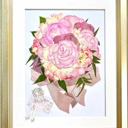 あの時の感動そのままに、ブーケを押し花額に残しませんか？幸せの