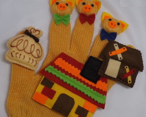 3匹のこぶた（手袋シアター） おもちゃ・人形 知育おもちゃのRimi 通販