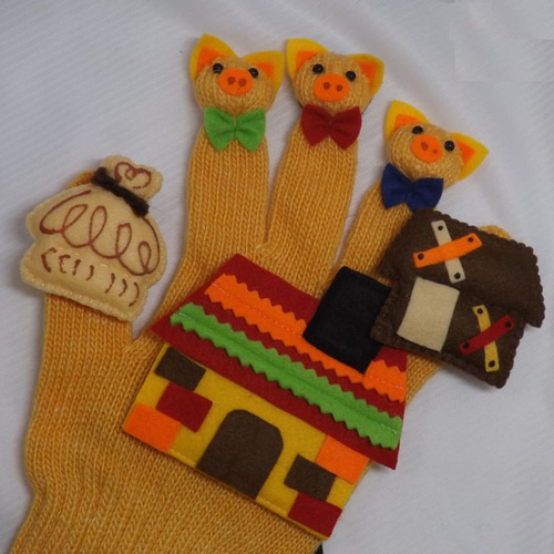 3匹のこぶた（手袋シアター） おもちゃ・人形 知育おもちゃのRimi 通販