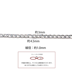 [訂購商品] [批發價30M] esco25 約4.5*3mm 線徑約1.0mm Kihei 2面切割不鏽鋼鏈條 第6張的照片