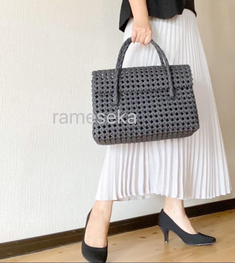 蓋付きかごバッグ〜大容量〜　お色選べます！