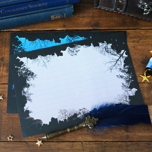 森の中から見上げた夜空 レターセット レターセット LALA CloveR. 通販