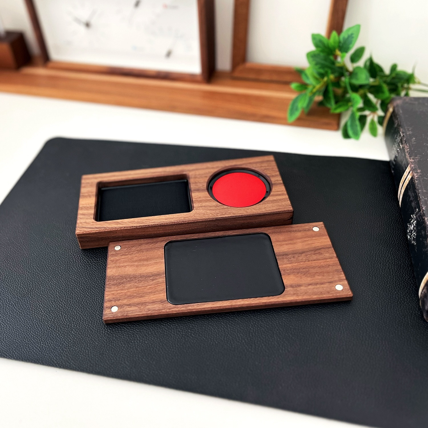 KATOMOKU朱肉・スタンプ・捺印マット km-62WA ウォールナット