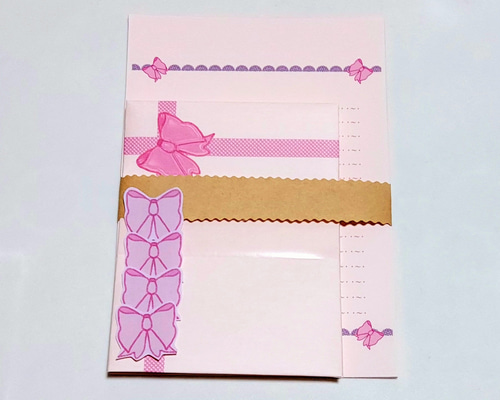 りぼんりぼん　オーダーページ リボン1～レターセット1点＋便箋30枚～ レターセット
