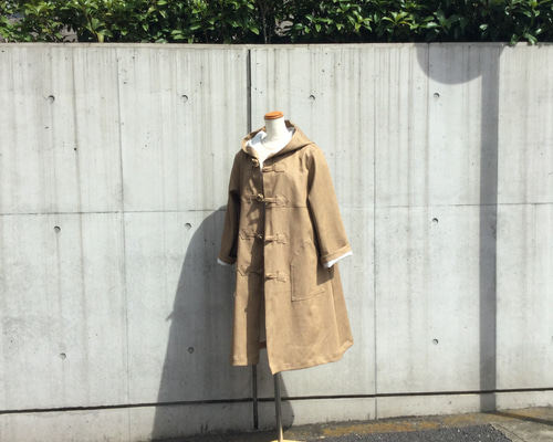 ★値下げ★ イマココニ imakokoni デニム ダッフルコート L imakokoni 】 ブルーカラーデニムジャケット コート ダッフル風