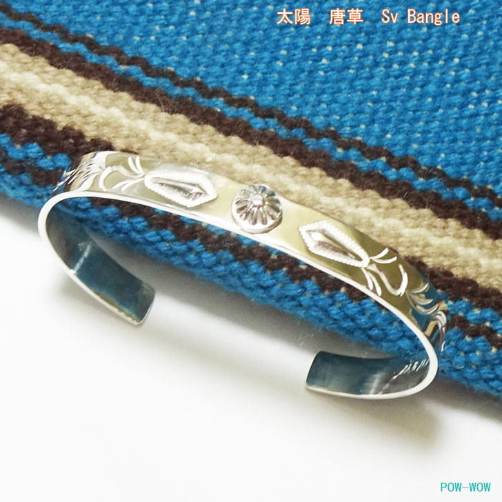 太陽 唐草模様　バングル【受注製作】レディース　メンズ　シルバー　925 　atpbn032b