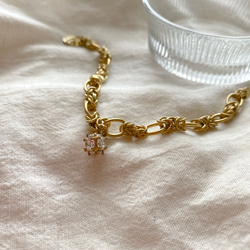 羅曼史-鋯石 黃銅手環 第5張的照片