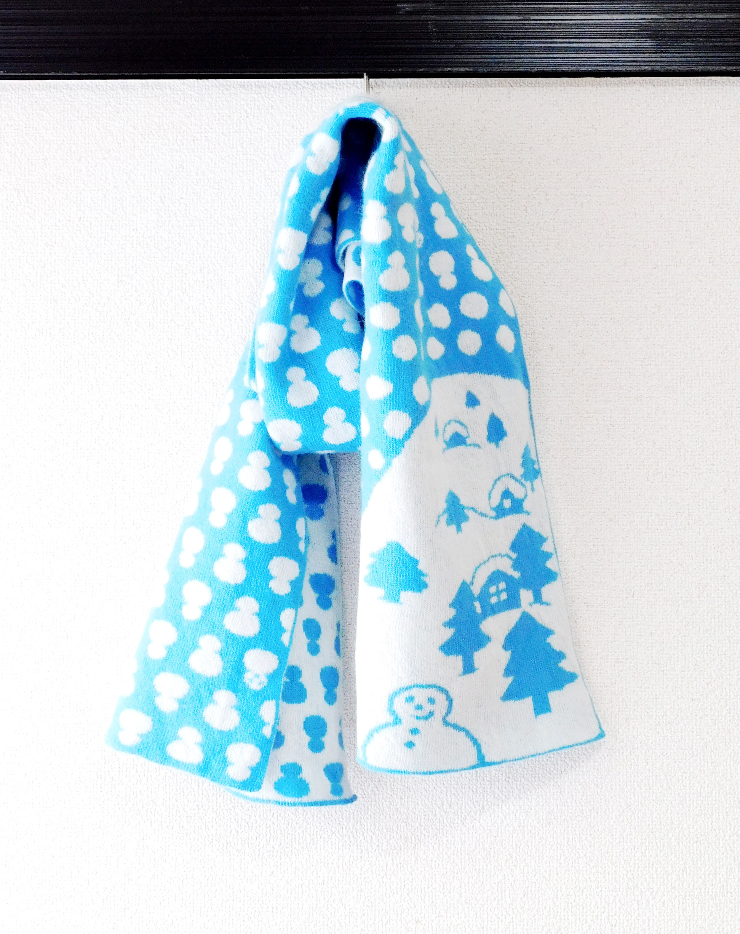 snowmanマフラー　ブルー