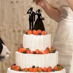 警察官 ケーキトッパー 結婚式 新郎新婦 ウェディングケーキ スター 3枚目の画像