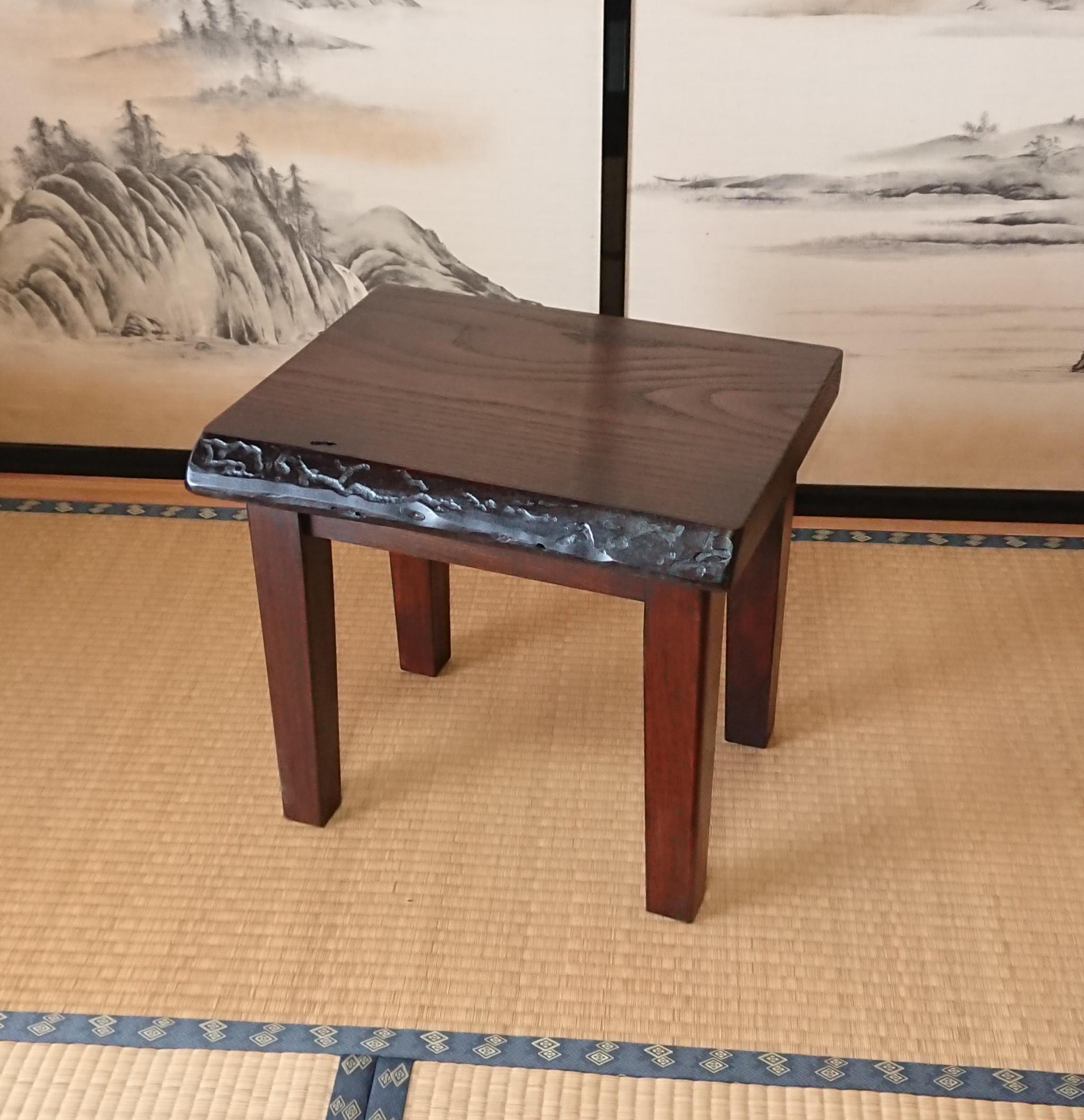 【送料無料】存在感のあるスツール 拭き漆仕上げ【一点物】 12,936円