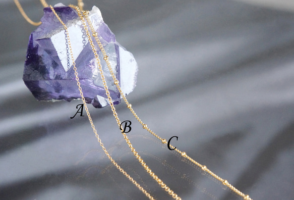 【Minimalism】14KGF Long Triangle Bar Necklace,Gemstone Dream 8枚目の画像
