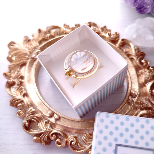 お花×宇宙のお星様リング•*¨*•.¸¸☆*・゜ お花×宇宙のお星様リング•*¨*•.¸¸☆