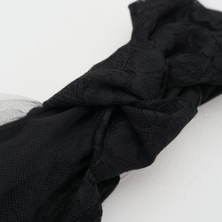 3way發巾（結）☆黑色蕾絲+薄紗 第6張的照片