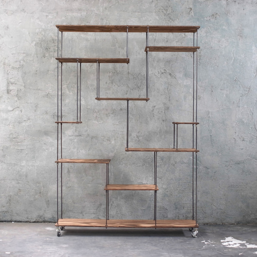 wood iron shelf 1740*1200*300 ウッド アイアン シェルフ 観葉植物 棚