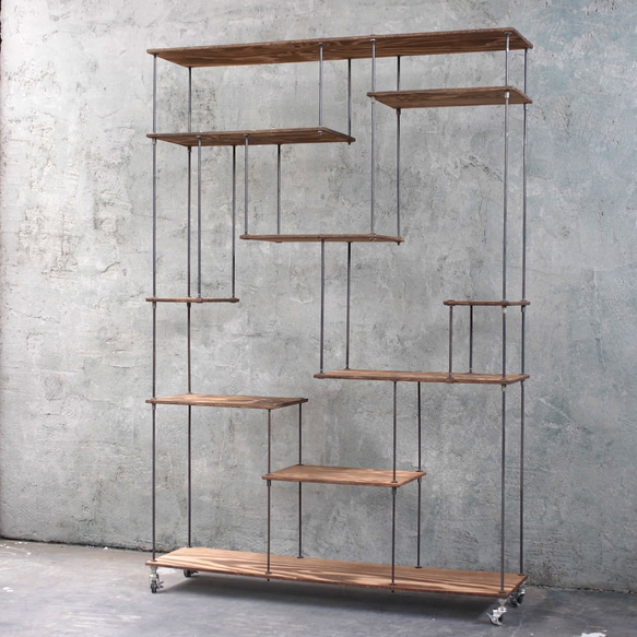 wood iron shelf 1740*1200*300 ウッド アイアン シェルフ 観葉植物 棚
