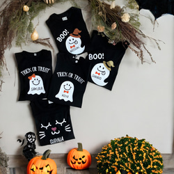 ハロウィンBOY&GIRLお名前入りおばけTシャツ★半袖★長袖★ロンパース 7枚目の画像