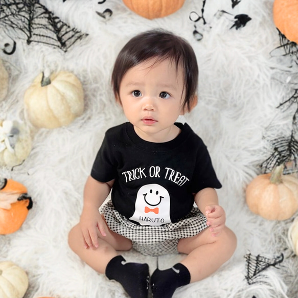 ハロウィンBOY&GIRLお名前入りおばけTシャツ★半袖★長袖★ロンパース 6枚目の画像