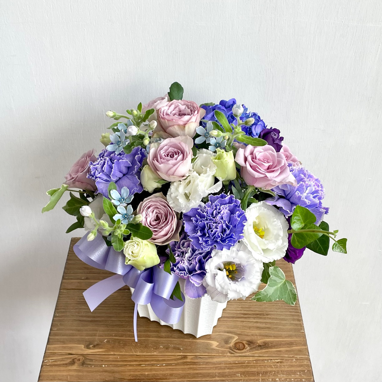 【生花】フラワーアレンジメント　エレガントパープル