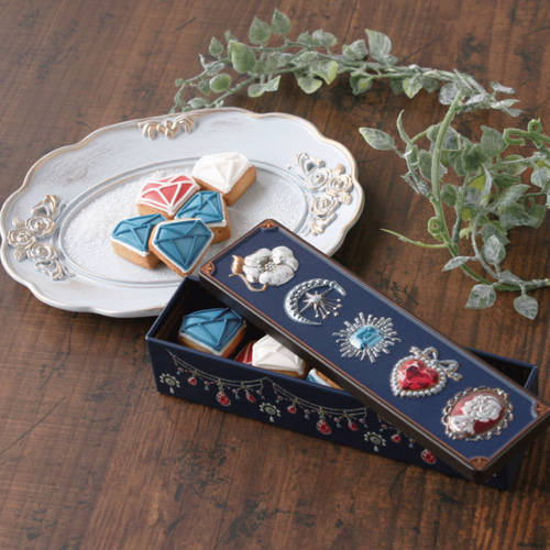 ビジュー缶　青い小物入れ（50缶入） ビジュー缶 青い小物入れ（50缶入） ビジュー缶 青い小物入れ