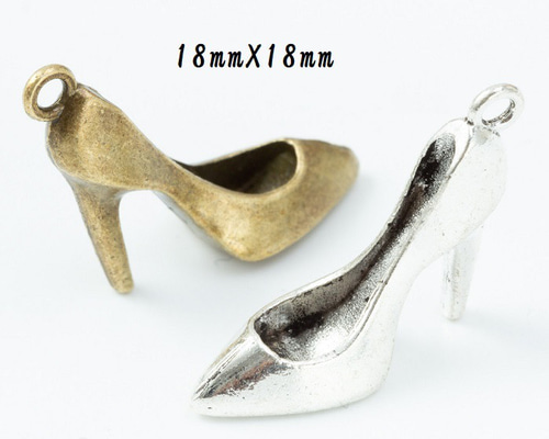 ハイヒール 1個 チャーム 靴 金古美 メタルチャーム アクセサリー