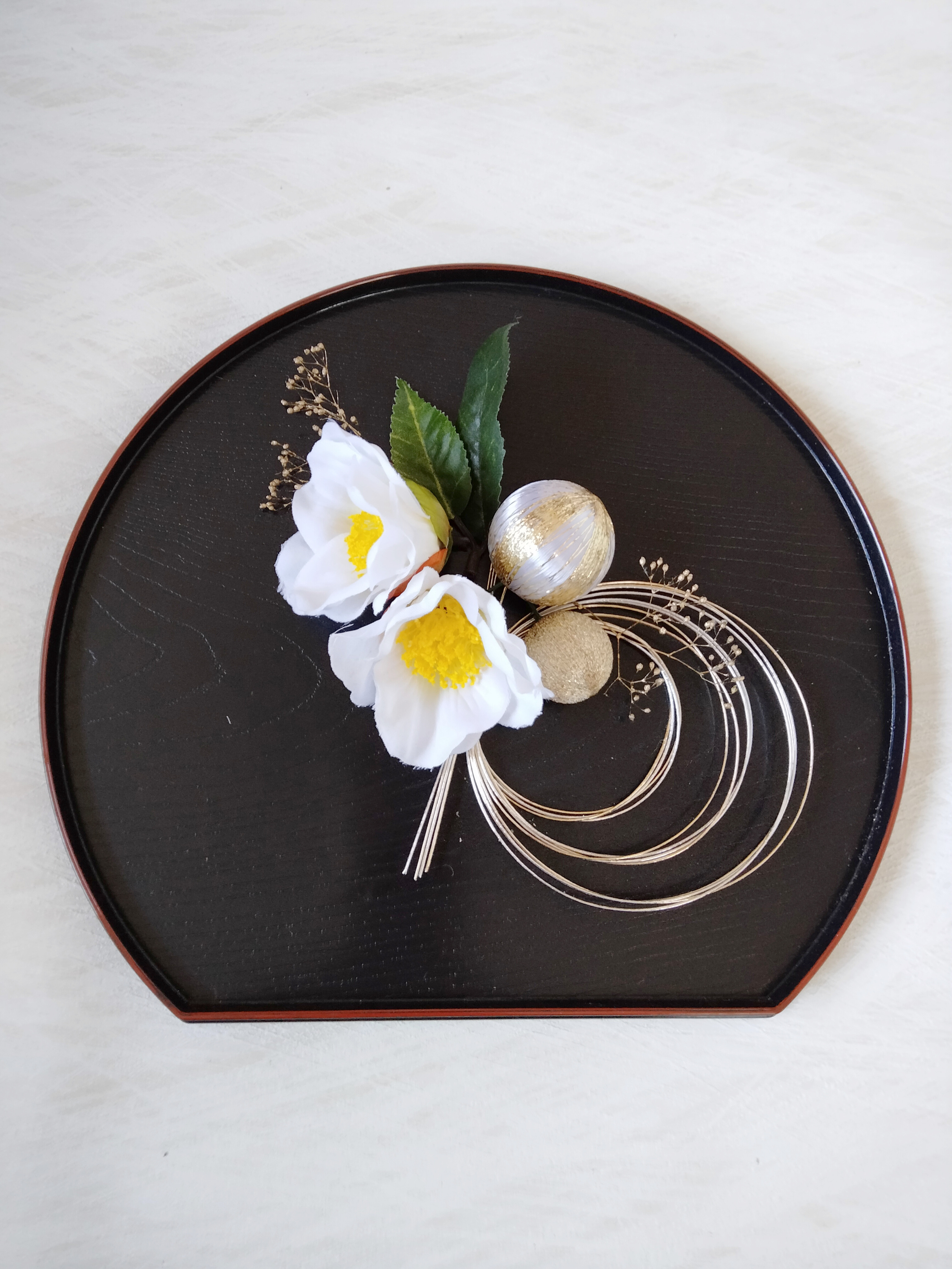 E4　白椿　寒椿　和玉　白無垢　ドライフラワー　成人式髪飾り　結婚式髪飾り　卒業式髪飾り　成人式　卒業式　結婚式