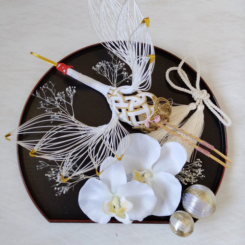 L1 大鶴 平安鶴 結婚式髪飾り 色打掛 白無垢 成人式髪飾り 成人式 結婚