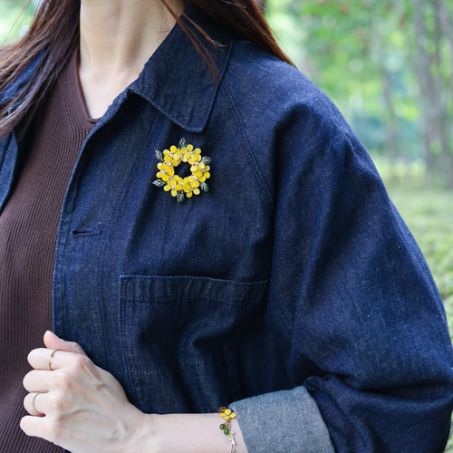 ブローチとしても使える秋のリース ハンドメイド ブローチとしても使える秋のリース ハンドメイド