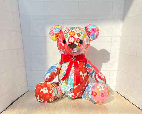 再販］和風 鮮やかテディベア ぬいぐるみ Jon&Mi-ko 通販 6108773