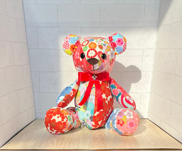 再販］和風 鮮やかテディベア ぬいぐるみ Jon&Mi-ko 通販 6108773