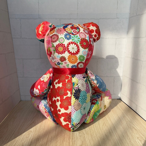 再販］和風 鮮やかテディベア ぬいぐるみ Jon&Mi-ko 通販 6108773