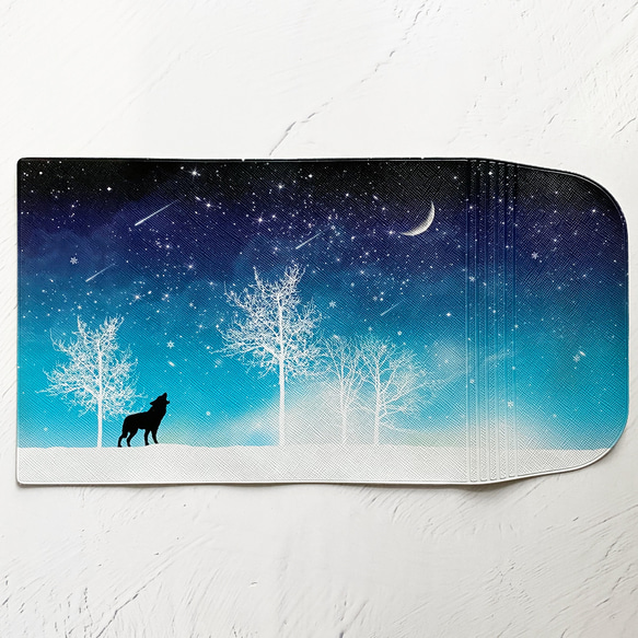 Winter Starry Sky/Wolf Book Cover/Techo Cover (A6) Hobonichi Tec 第3張的照片