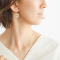 【送料無料】Mesh plate pierces(silver) 6枚目の画像