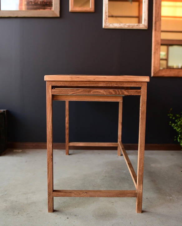 現代人のための文机　足るを知る家具　机　テーブル　デスク　書斎　学習机　文机 面材はラワン材 奥行 #板