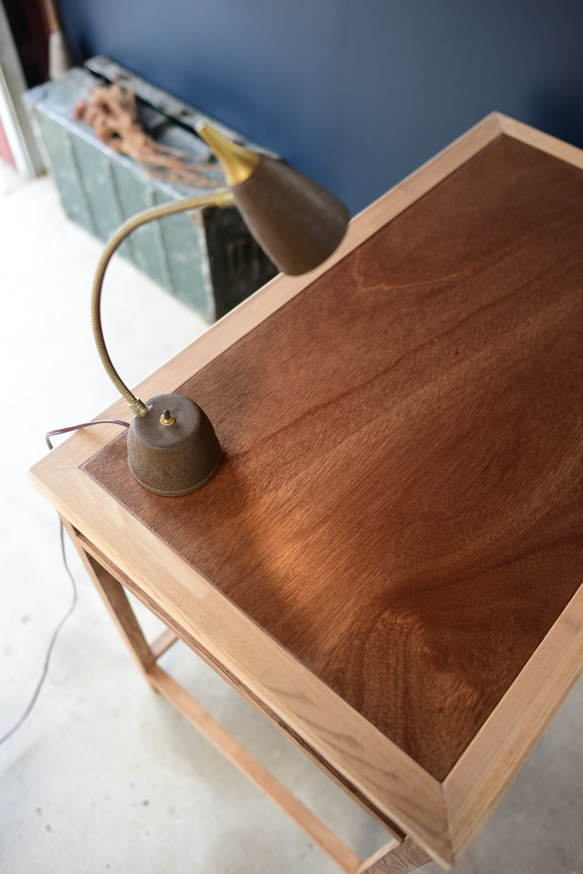 現代人のための文机　足るを知る家具　机　テーブル　デスク　書斎　学習机　文机 面材はラワン材 奥行 #板