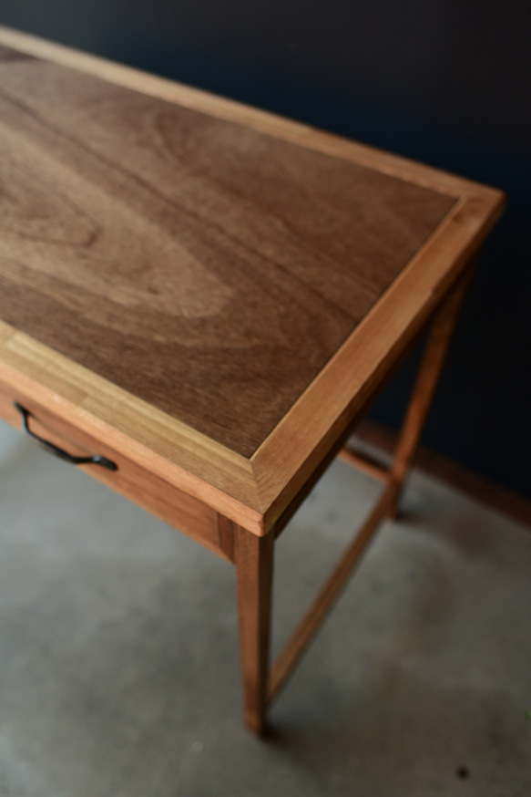 現代人のための文机　足るを知る家具　机　テーブル　デスク　書斎　学習机　文机 面材はラワン材 奥行 #板