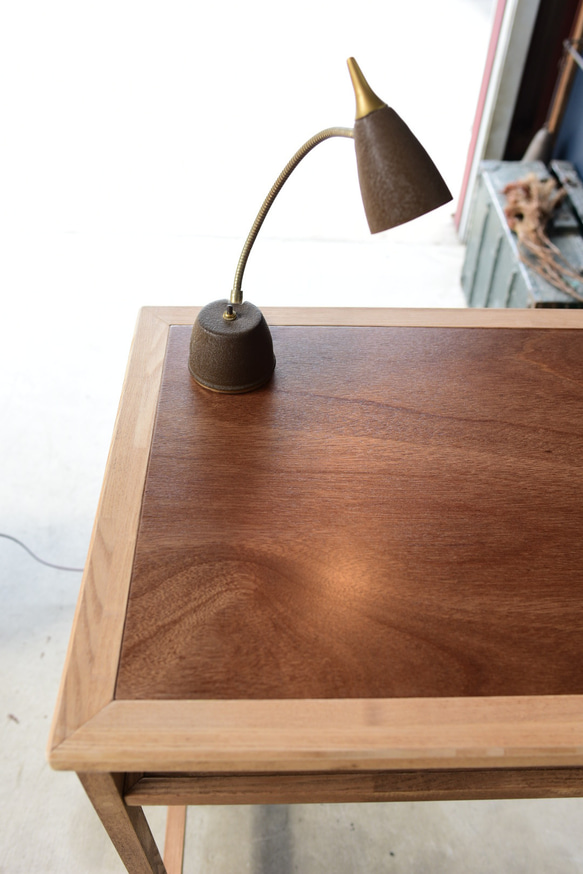 現代人のための文机　足るを知る家具　机　テーブル　デスク　書斎　学習机　文机 面材はラワン材 奥行 #板