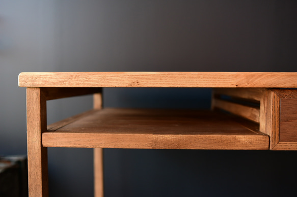 現代人のための文机　足るを知る家具　机　テーブル　デスク　書斎　学習机　文机 面材はラワン材 奥行 #板