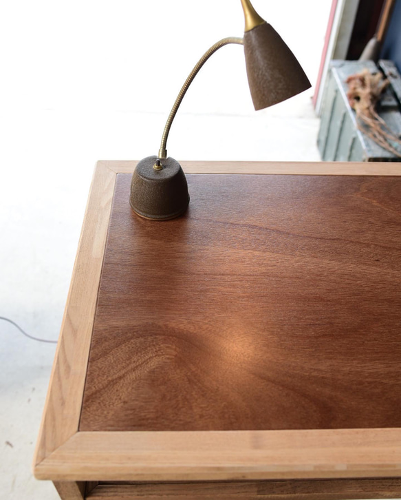 現代人のための文机　足るを知る家具　机　テーブル　デスク　書斎　学習机　文机 面材はラワン材 奥行 #板