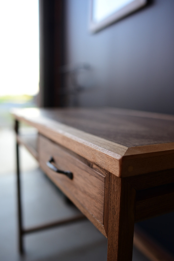 現代人のための文机　足るを知る家具　机　テーブル　デスク　書斎　学習机　文机 面材はラワン材 奥行 #板